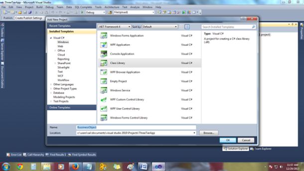 Class library as BussinessObject